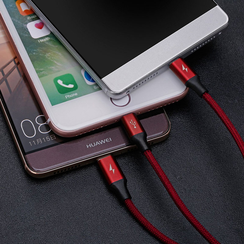 ShunXinda -Multi Charger Cable Multiple Cloth Braided 3 In 1 Usb Cable Type C Micro-3