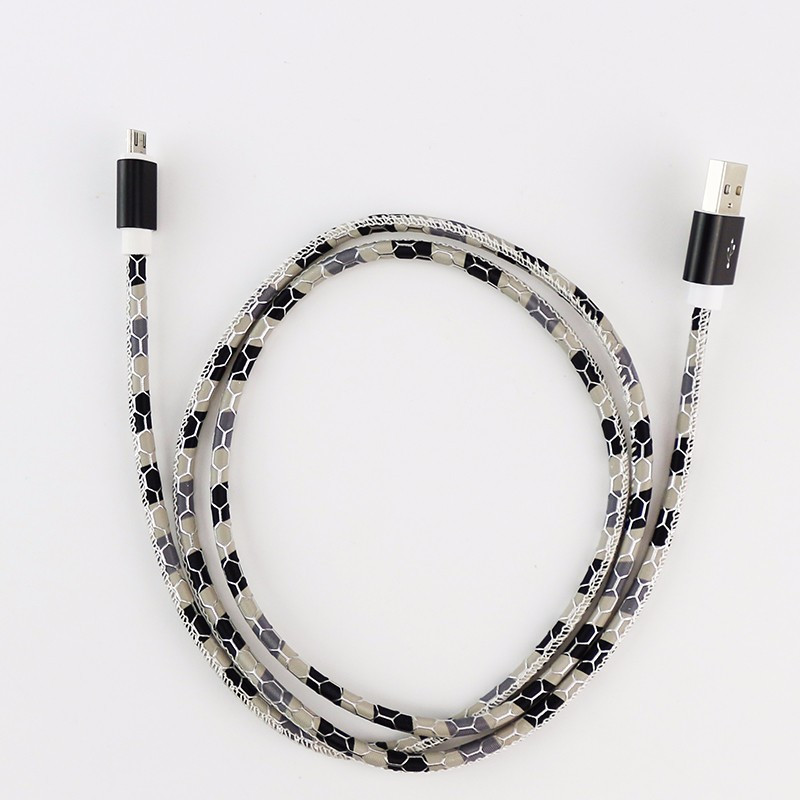 ShunXinda -Micro Usb To Usb | Colorful Leather Pattern 1m Micro Usb Cable For Android-8