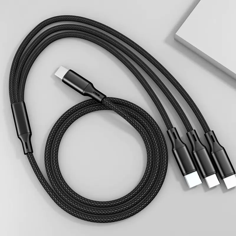 Fast charge PD18W Usb C to Usb C Lightning Micro 3 in 1 PD cable for mobile phone macbook