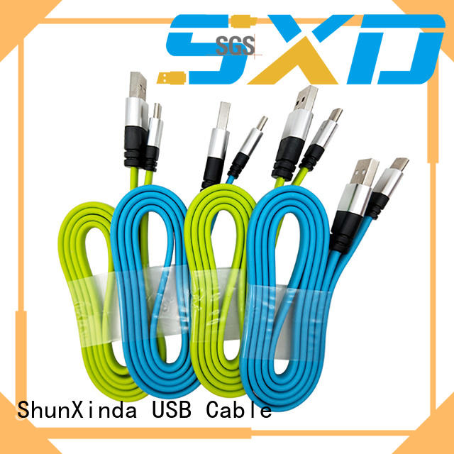 ShunXinda Brand tpe denim colorful type c usb cable phone