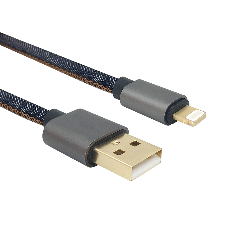 denim usb data cable Type C charger 1M 2.4A