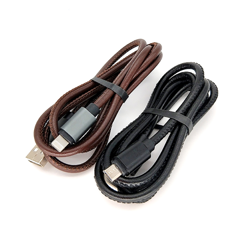 Fast charging PU leather 8 pin usb data sync charging cable for Iphone  SXD115