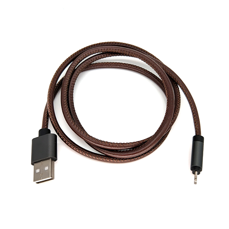 Fast charging PU leather 8 pin usb data sync charging cable for Iphone  SXD115