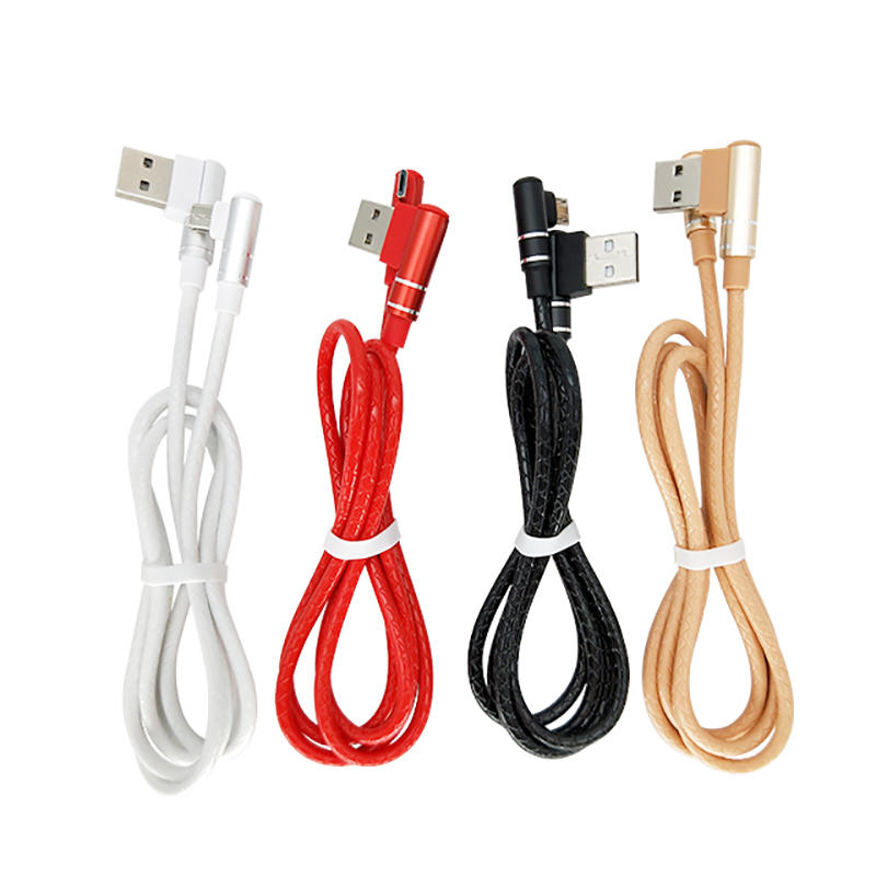 90 degree usb A to angle micro usb data cable quick charger 1M 3FT SXD138