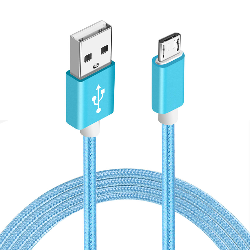 Durable nylon cable fabric braided charging cable