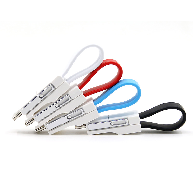 Promotional gift 3 in 1 keychain usb charging and data magnetic usb cable for iphone android SXD143-5