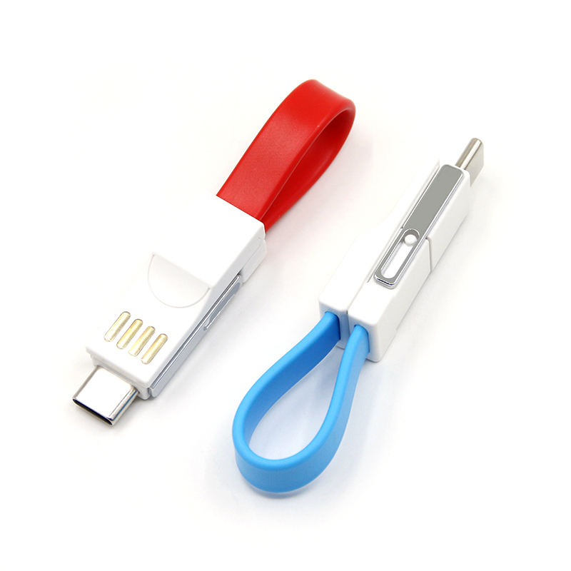 Promotional gift 3 in 1 keychain usb charging and data magnetic usb cable for iphone android SXD143-6