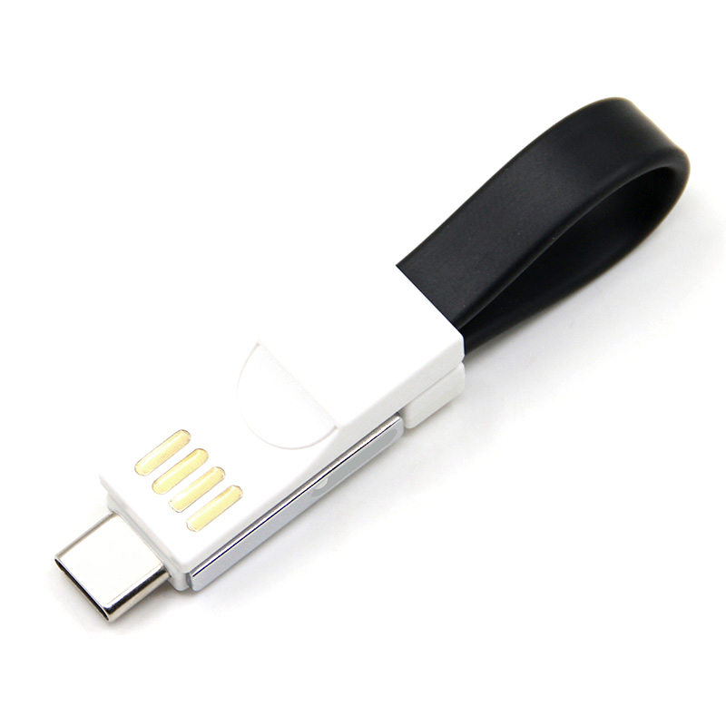 Promotional gift 3 in 1 keychain usb charging and data magnetic usb cable for iphone android SXD143