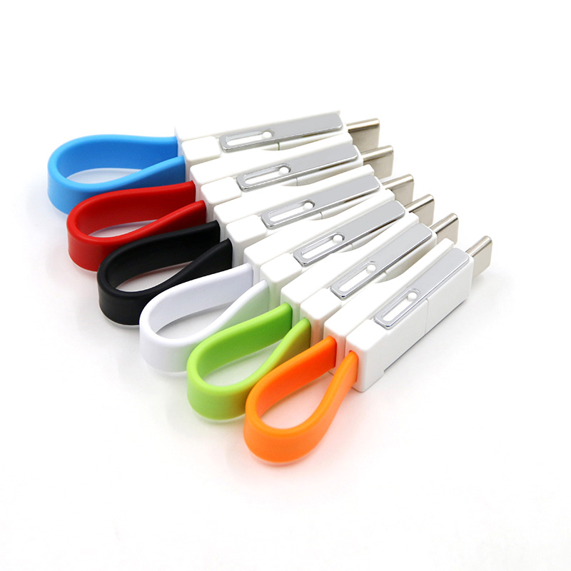 Promotional gift 3 in 1 keychain usb charging and data magnetic usb cable for iphone android SXD143