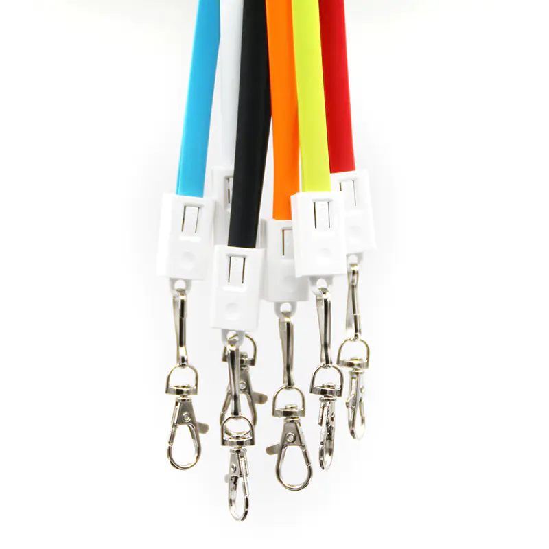 Multi functional Long lanyard usb charging and data 2 in 1 usb cable for Iphone and Samsung SXD145