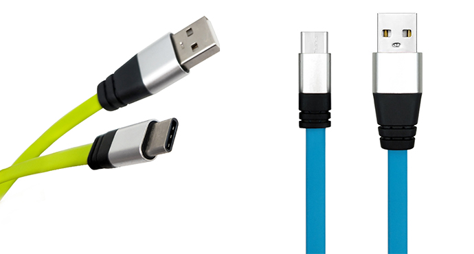 ShunXinda -Colorful Flat Tpe Usb A To Usb C Usb Data Cable 3 Feet 1 Meter For Mobile-1