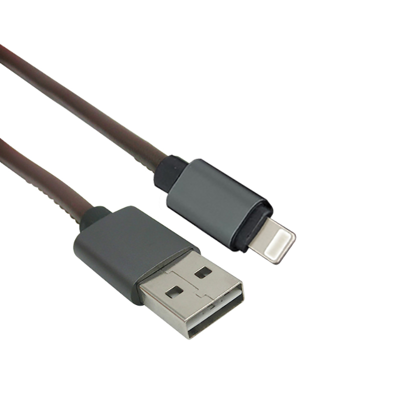 Fast charging PU leather 8 pin usb data sync charging cable for Iphone  SXD115