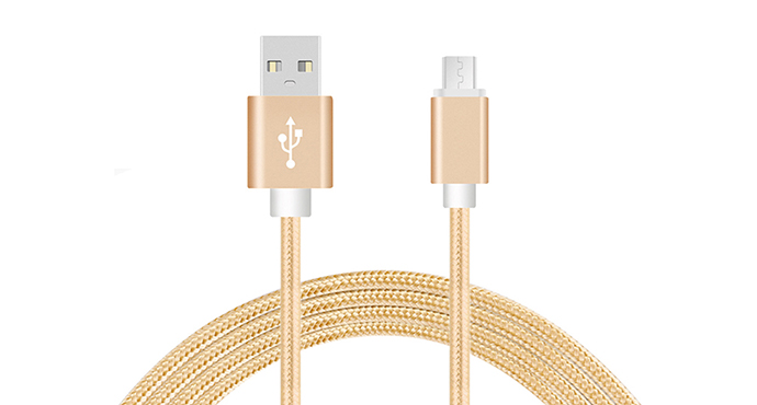 Durable nylon cable fabric braided charging cable-1