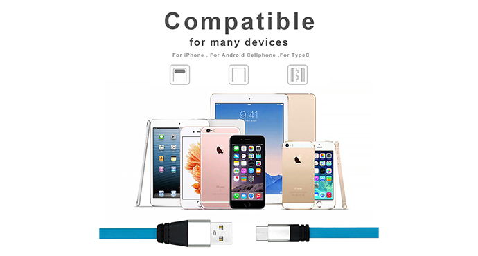 ShunXinda -High-quality Cable Usb C | Colorful Flat Tpe Usb A To Usb C Usb Data Cable-3
