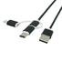 Hot popular 3 in 1 nylon braided cable charging sync data micro usb cable SXD132