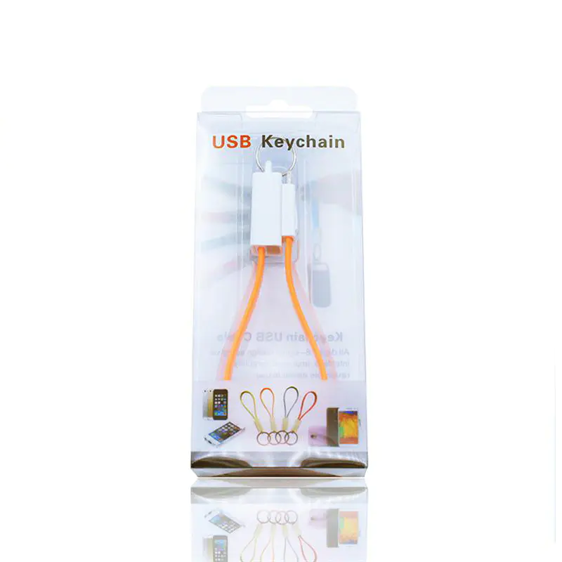 coiled long retractable charging cable keychain portable ShunXinda Brand