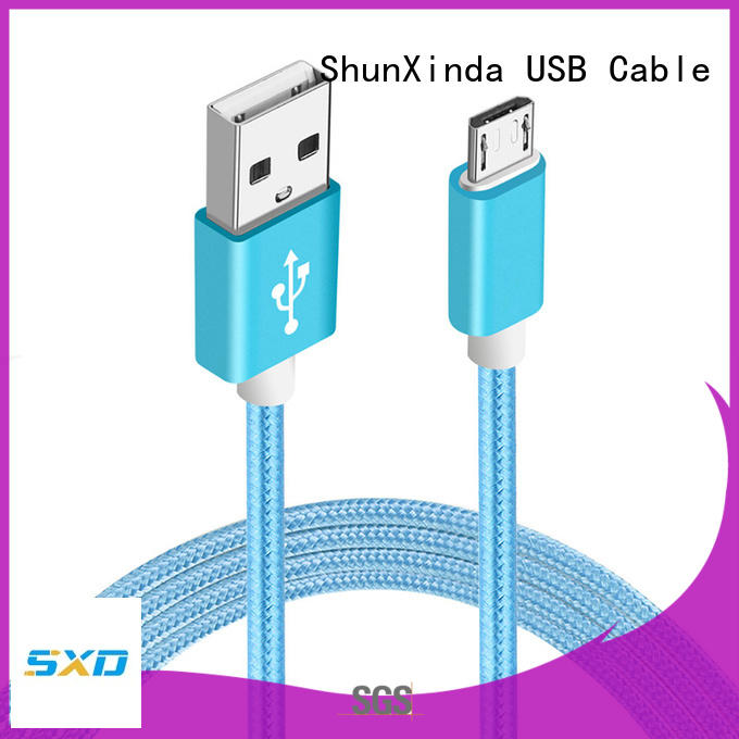 ShunXinda charging right angle micro usb cable manufacturer for home