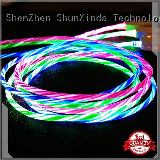 ShunXinda Brand braided leather cable for iphone usb cable oem