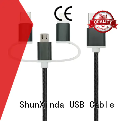 Custom braided multi charger cable fast ShunXinda