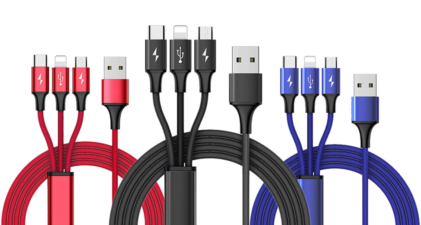 ShunXinda -Manufacturer Of Usb Multi Charger Cable Multiple Cloth Braided 3 In 1 Usb