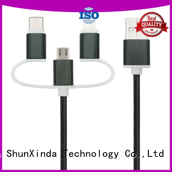 data keychain multi charger cable lanyard promotional ShunXinda company