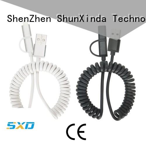 android retractable charging cable durable spring ShunXinda Brand