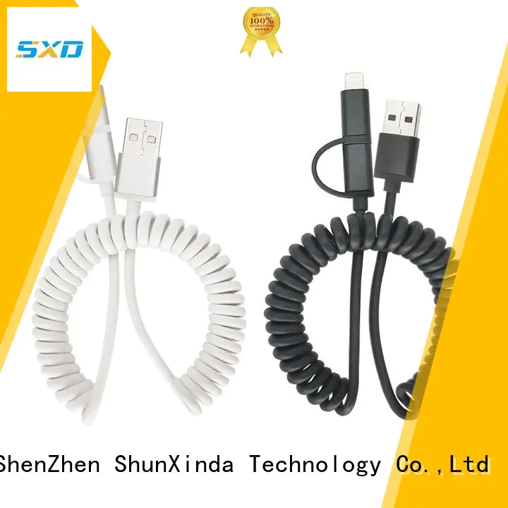Quality ShunXinda Brand spring multi charger cable
