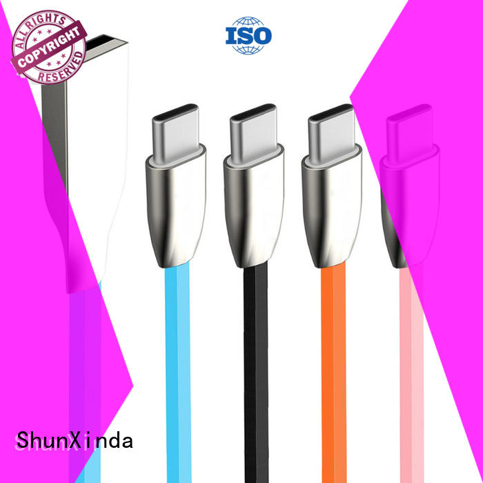 ShunXinda Brand colorful alloy speed type c usb cable mobile