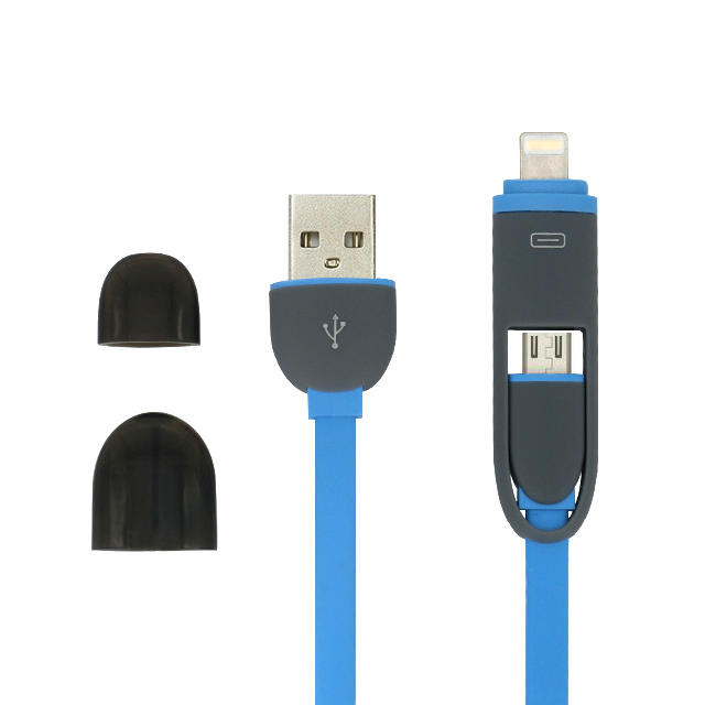 2 in 1 charging cable multi lightning micro usb data cable for mobile phone