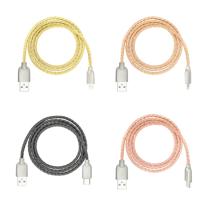 ShunXinda Brand leather transfer visible fast iphone cord