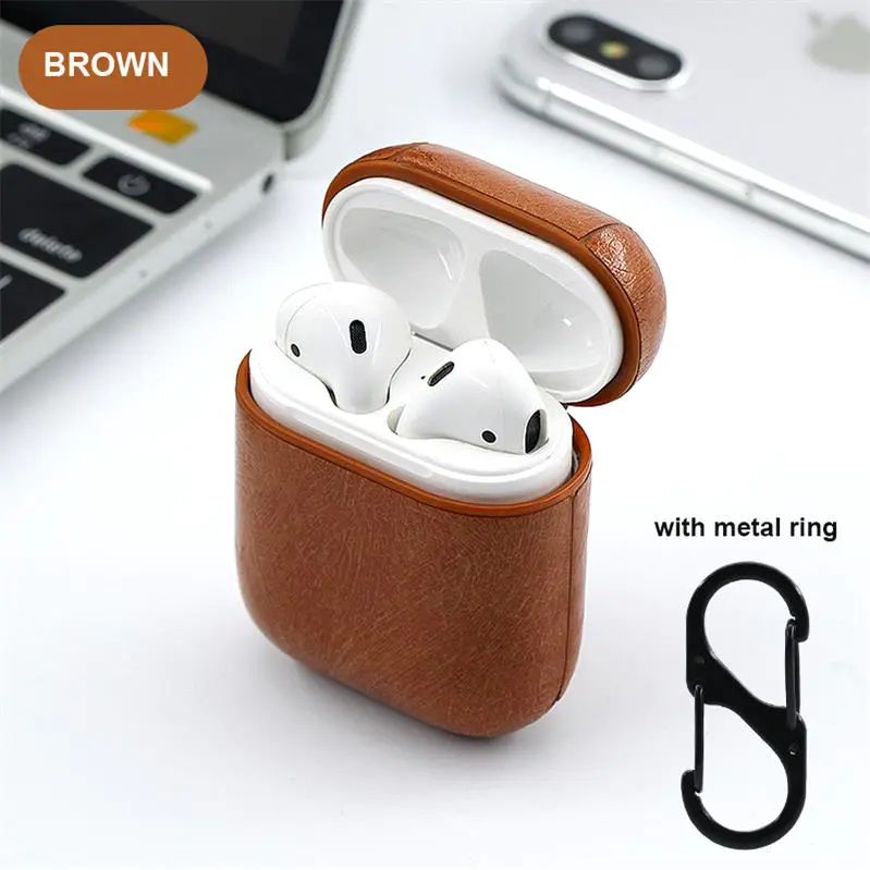 Leather airpods cover case for airpods