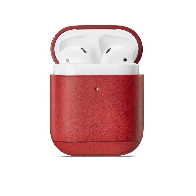 Microgroove leather airpods case for apple airpods 1 & 2
