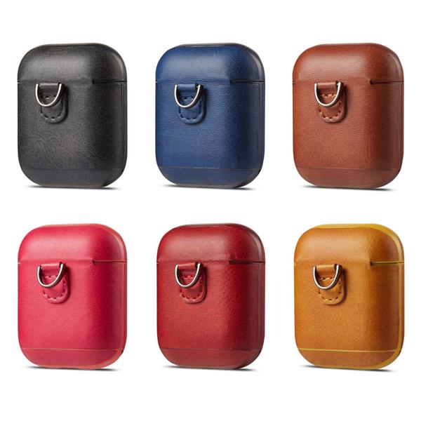 ShunXinda -Microgroove Leather Airpods Case For Apple Airpods 1 2-shunxinda Usb Cable