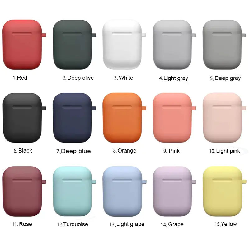 Thicker 2mm silicone airpods cover softer case for airpods earphone SXD1107