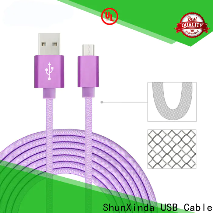 ShunXinda braided fast charging usb cable supply for car