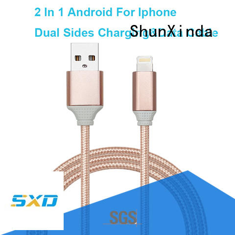 retractable nylon android retractable charging cable ShunXinda manufacture
