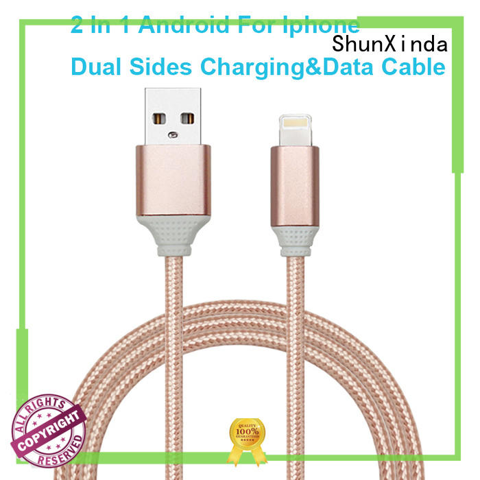 Custom coiled multi charger cable braided ShunXinda